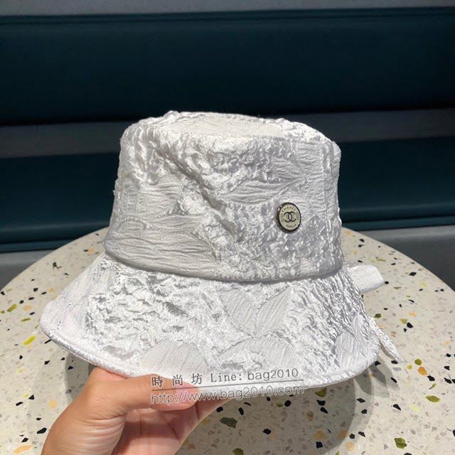 Chanel新品女士帽子 香奈兒2021新款刺繡簡約風漁夫帽遮陽帽  mm1566